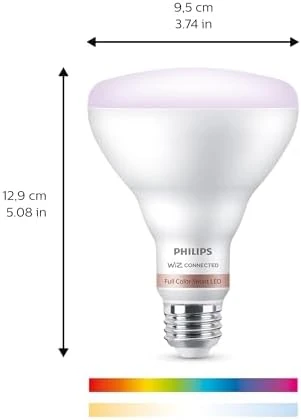 Smart 65W BR30 Color LED Smart Bulb 4-Pack — Smart Light Bulb, Philips