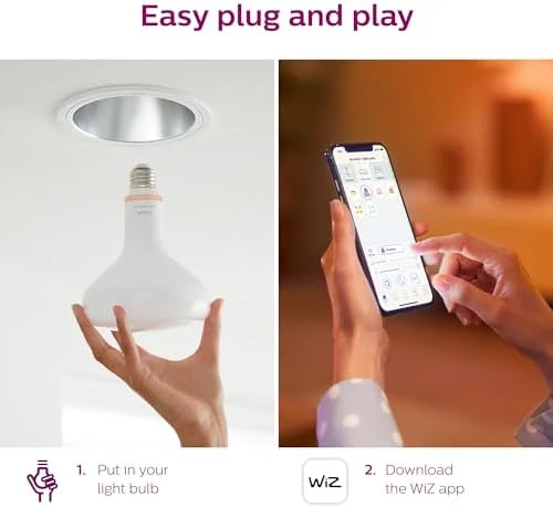 Smart 65W BR30 Color LED Smart Bulb 4-Pack — Smart Light Bulb, Philips