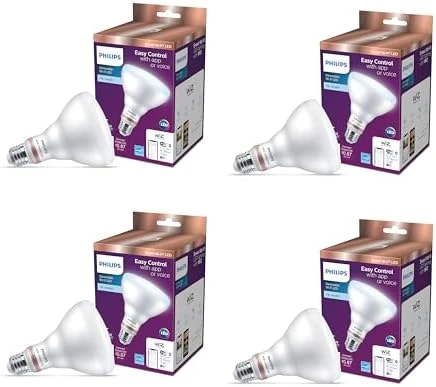 Smart 65W BR30 LED Light Bulb 4-Pack - Daylight — Smart Light Bulb, Philips