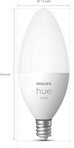 Smart Candle-Shaped LED Bulb - Soft Warm White - 2 Pack — Smart Light Bulb, Philips Hue