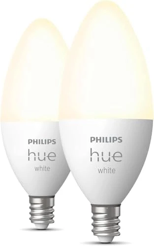 Smart Candle-Shaped LED Bulb - Soft Warm White - 2 Pack — Smart Light Bulb, Philips Hue