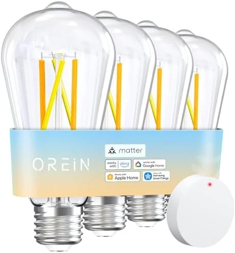 Smart Edison Light Bulbs (4-Pack) — Smart Light Bulb, OREiN