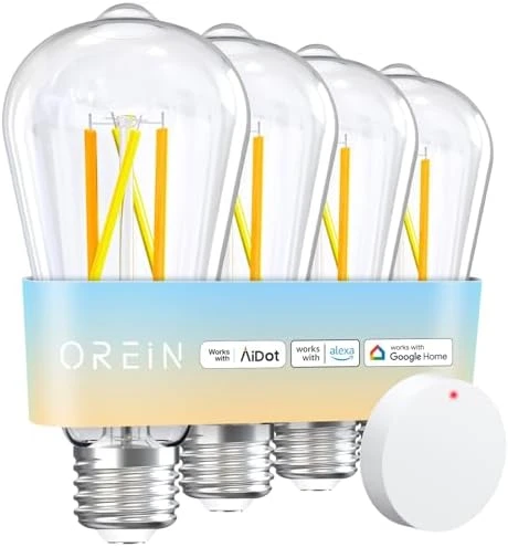 Smart Edison Light Bulbs (4-Pack) — Smart Light Bulb, OREiN