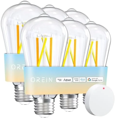 Smart Edison Light Bulbs (4-Pack) — Smart Light Bulb, OREiN