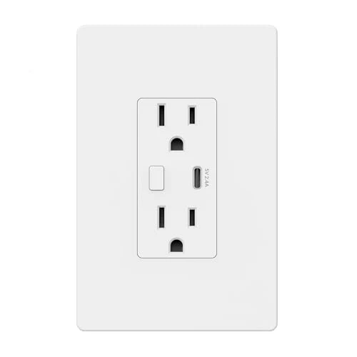 Smart Electrical Outlet with 2 Controlled Plugs and Type-C Charging — Smart Plug, BN-LINK