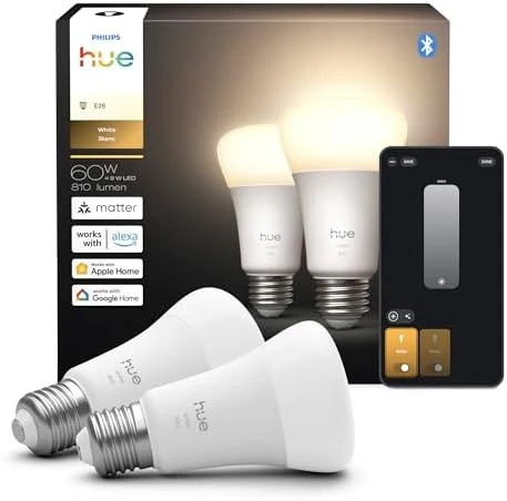 Smart LED A19 Bulb 2-Pack — Smart Light Bulb, Philips