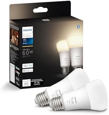 Smart LED A19 Bulb 2-Pack — Smart Light Bulb, Philips
