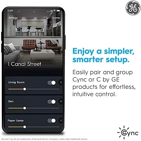 Smart LED Light Bulb, ST19 Edison Style, Room Decor Aesthetic, Color Changing WiFi, 60W Equivalent (Pack of 2) — Smart Light Bulb, Cync