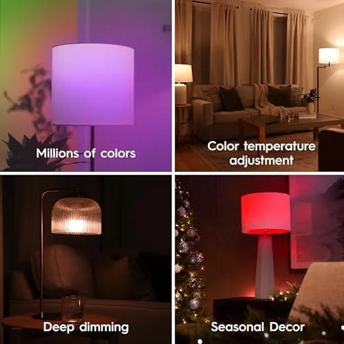 Smart LED Light Bulbs, Color Changing Decorative, Candelabra Base (3 Pack) — Smart Light Bulb, GE
