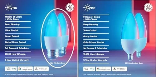 Smart LED Light Bulbs, Color Changing Decorative Light Bulbs — Smart Light Bulb, Cync