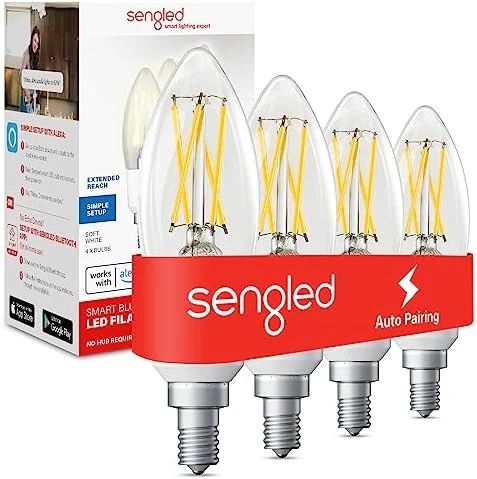 Smart Light Bulb, E12 Candelabra Bulbs, 4-Pack — Smart Light Bulb, Sengled