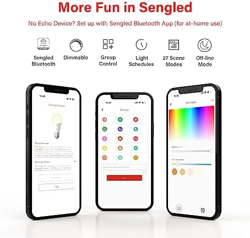 Smart Light Bulb, E12 Candelabra Bulbs, 4-Pack — Smart Light Bulb, Sengled