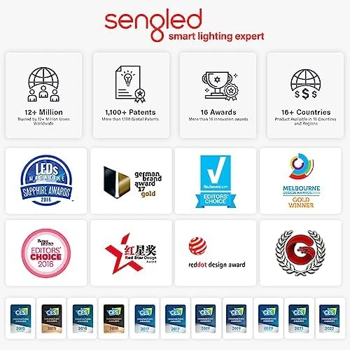 Smart Light Bulb, E12 Candelabra Bulbs, 4-Pack — Smart Light Bulb, Sengled