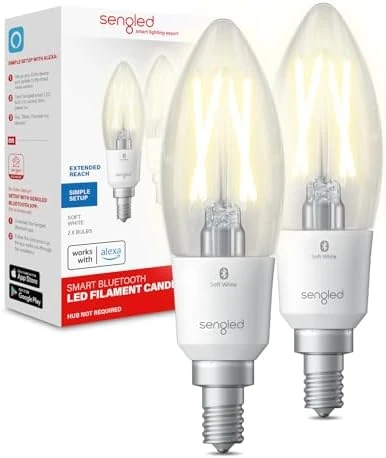 Smart Light Bulb, E12 Candelabra Bulbs, 4-Pack — Smart Light Bulb, Sengled