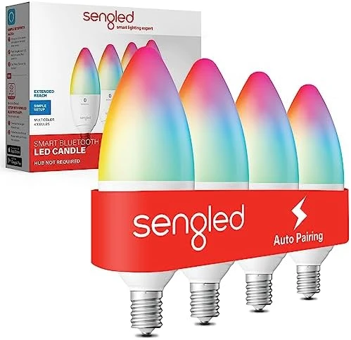 Smart Light Bulb, E12 Candelabra Bulbs, 4-Pack — Smart Light Bulb, Sengled