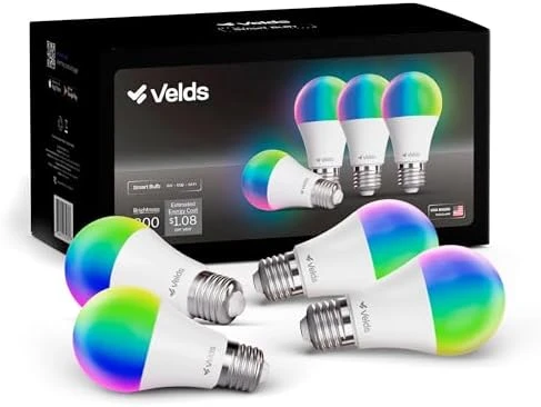 Smart Light Bulbs, Dimmable Color Changing LED RGBW — Smart Light Bulb, Velds