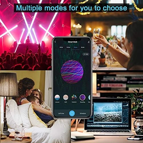 Smart Light Bulbs E12 Base LED Light Bulb Color Changing WiFi-Bluetooth Lights — Smart Light Bulb, DOGAIN