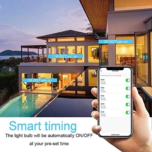 Smart Light Bulbs E12 Base LED Light Bulb Color Changing WiFi-Bluetooth Lights — Smart Light Bulb, DOGAIN