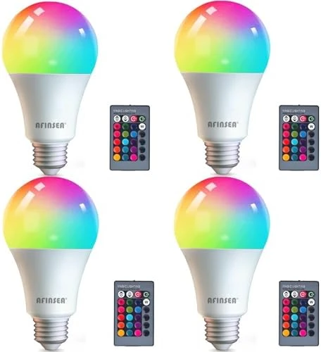 Smart Light Bulbs, WiFi & Bluetooth LED Color Changing Light Bulb — Smart Light Bulb, AFINSEA