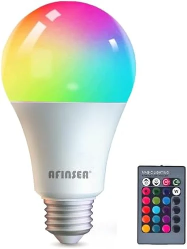 Smart Light Bulbs, WiFi & Bluetooth LED Color Changing Light Bulb — Smart Light Bulb, AFINSEA