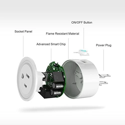 Smart Plug 2 Pack Wi-Fi Enabled Mini Smart Socket — Smart Plug, Apromio