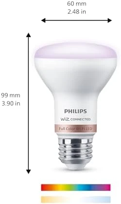Smart Wi-Fi Connected LED R20 Light Bulb 4-Pack, Frosted Color, Dimmable, E26 Medium Base — Smart Light Bulb, Philips