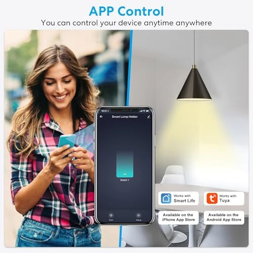 Smart Wi-Fi LED Light Bulb Socket Adapter E26 Lamp Holder with Timer — Smart Light Bulb, LoraTap