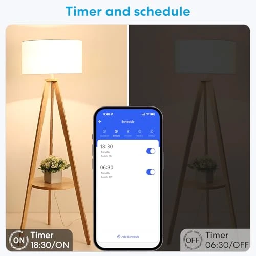 Smart Wi-Fi LED Light Bulb Socket Adapter E26 Lamp Holder with Timer — Smart Light Bulb, LoraTap