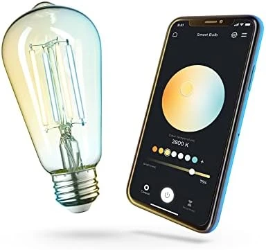 Smart Wi-Fi Tunable White Vintage Edison LED Bulb — Smart Light Bulb, Globe Electric
