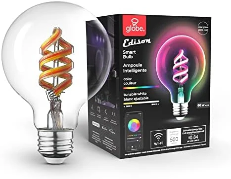 Smart Wi-Fi Tunable White Vintage Edison LED Bulb — Smart Light Bulb, Globe Electric