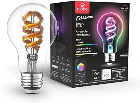Smart Wi-Fi Tunable White Vintage Edison LED Bulb — Smart Light Bulb, Globe Electric