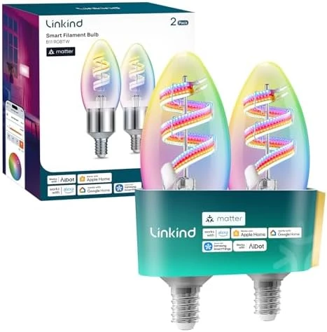 Smart WiFi Candelabra Bulb (E12) — Smart Light Bulb, Linkind