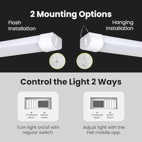 Smart WiFi LED Shop Light — LED Strip Lights, Feit Electric