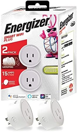 Smart WiFi Plug 2 Pack — Smart Plug, Energizer Connect