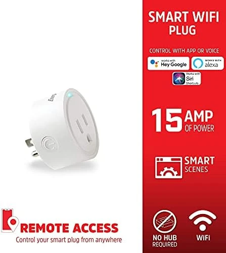 Smart WiFi Plug 2 Pack — Smart Plug, Energizer Connect