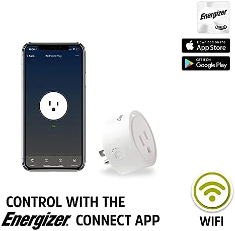 Smart WiFi Plug 2 Pack — Smart Plug, Energizer Connect
