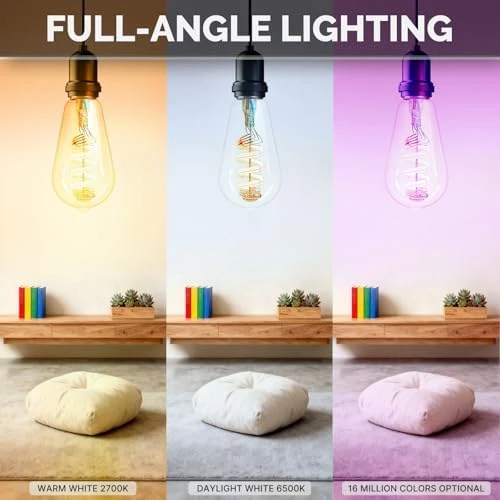 ST64 Edison Smart Bulb, Color Changing Light Bulb — Smart Light Bulb, MOES