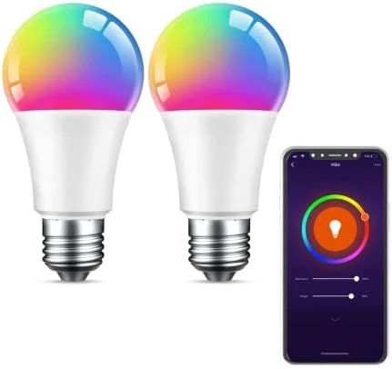 Wi-Fi Smart Light Bulb, Full Color Changing Light Bulb(RGB+W) 2 Pack — Smart Light Bulb, Seago