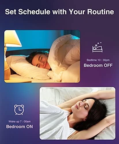 Wi-Fi Smart Light Bulb, Full Color Changing Light Bulb(RGB+W) 2 Pack — Smart Light Bulb, Seago
