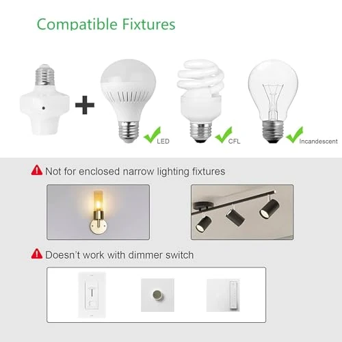 Wi-Fi Smart Light Socket Adapter — Smart Light Bulb, QIACHIP