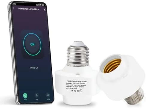WiFi Light Bulb Socket Adapter E26 — Smart Light Bulb, QIACHIP