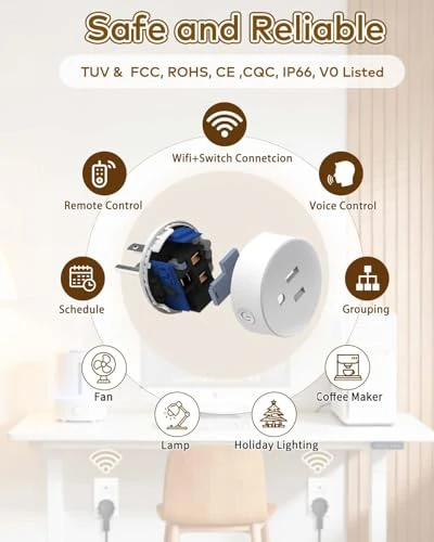 WiFi Smart Plug with Remote — Smart Plug, NineLeaf