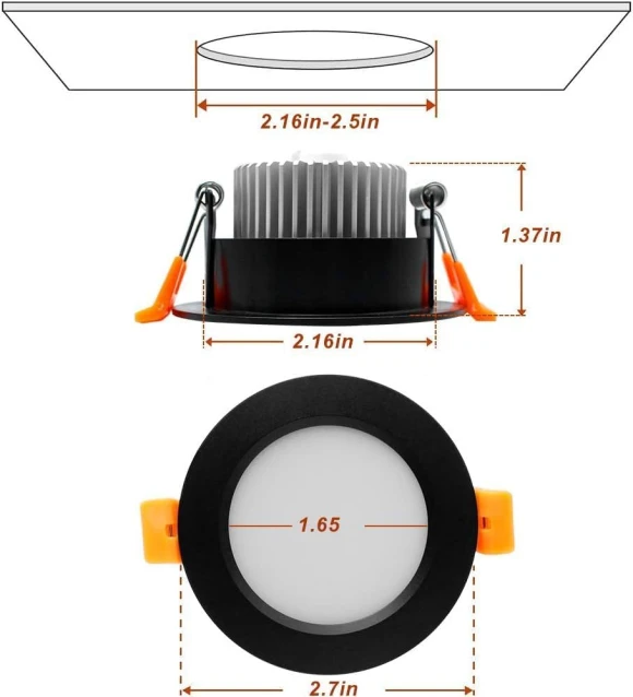 2 Inch Recessed Lighting, WiFi LED Downlight 5W 120V — Smart Light Bulb, YGS-Tech