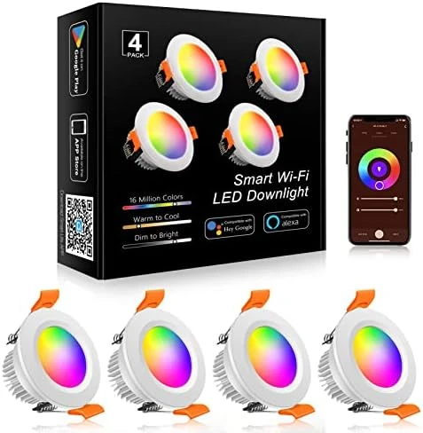 2 Inch Recessed Lighting, WiFi LED Downlight 5W 120V — Smart Light Bulb, YGS-Tech