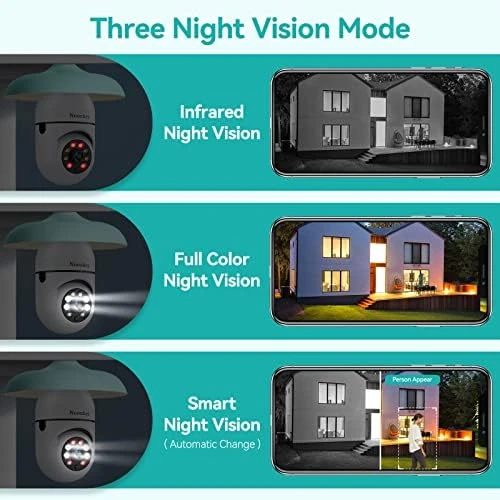 2K/3MP Light Bulb Security Camera, 5G & 2.4GHz WiFi 2 Pack — Security Camera, Noonkey