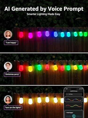 AI Smart Outdoor String Lights — Smart Light Bulb, Lepro