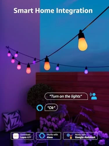 AI Smart Outdoor String Lights — Smart Light Bulb, Lepro