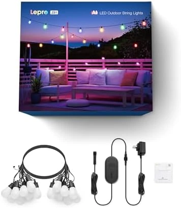 AI Smart Outdoor String Lights — Smart Light Bulb, Lepro