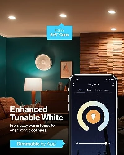 BR30 Alexa Smart Flood Light Bulb, Color Changing LED Recessed WiFi Bulb — Smart Light Bulb, Sunco
