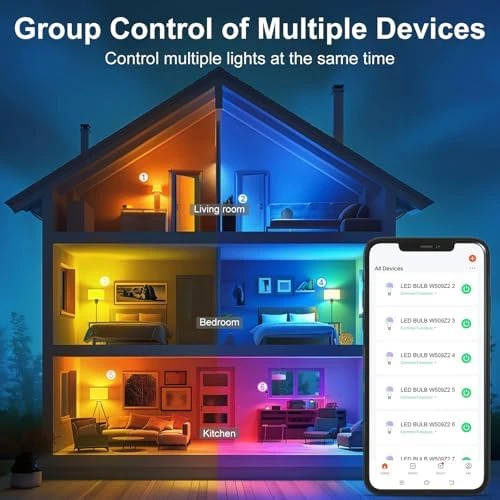 BR30 Smart Bulbs, Compatible with Alexa, Flood Light Bulbs 10W 900LM, RGBCW Color Changing Light Bulb — Smart Light Bulb, HYDONG